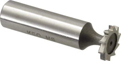 Keo - 5/8" Diam x 3/32" Face Width, High Speed Steel, 10 Teeth, Shank Connection Woodruff Keyseat Cutter - Uncoated, 2-3/32" OAL x 1/2" Shank, Straight Teeth, ANSI 305, Old Standard 3 - Top Tool & Supply