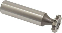 Keo - 5/8" Diam x 1/8" Face Width, High Speed Steel, 10 Teeth, Shank Connection Woodruff Keyseat Cutter - Uncoated, 2-1/8" OAL x 1/2" Shank, Straight Teeth, ANSI 405, Old Standard 5 - Top Tool & Supply