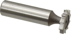 Keo - 3/4" Diam x 1/8" Face Width, High Speed Steel, 10 Teeth, Shank Connection Woodruff Keyseat Cutter - Uncoated, 2-1/8" OAL x 1/2" Shank, Straight Teeth, ANSI 406, Old Standard 7 - Top Tool & Supply