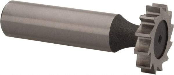 Keo - 7/8" Diam x 3/16" Face Width, High Speed Steel, 12 Teeth, Shank Connection Woodruff Keyseat Cutter - Uncoated, 2-3/16" OAL x 1/2" Shank, Straight Teeth, ANSI 607, Old Standard 11 - Top Tool & Supply