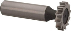 Keo - 7/8" Diam x 3/16" Face Width, High Speed Steel, 12 Teeth, Shank Connection Woodruff Keyseat Cutter - Uncoated, 2-3/16" OAL x 1/2" Shank, Straight Teeth, ANSI 607, Old Standard 11 - Top Tool & Supply