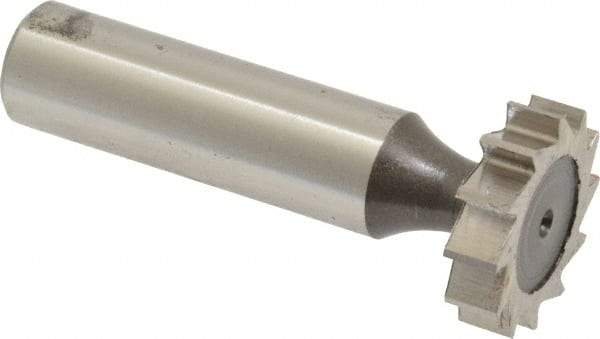 Keo - 7/8" Diam x 7/32" Face Width, High Speed Steel, 12 Teeth, Shank Connection Woodruff Keyseat Cutter - Uncoated, 2-7/32" OAL x 1/2" Shank, Straight Teeth, ANSI 707, Old Standard 12 - Top Tool & Supply