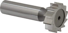 Keo - 1" Diam x 5/16" Face Width, High Speed Steel, 12 Teeth, Shank Connection Woodruff Keyseat Cutter - Uncoated, 2-5/16" OAL x 1/2" Shank, Straight Teeth, ANSI 1008, Old Standard B - Top Tool & Supply