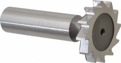 Keo - 1-1/8" Diam x 3/16" Face Width, High Speed Steel, 12 Teeth, Shank Connection Woodruff Keyseat Cutter - Uncoated, 2-3/16" OAL x 1/2" Shank, Straight Teeth, ANSI 609, Old Standard 16 - Top Tool & Supply