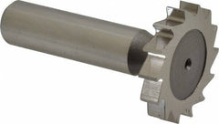 Keo - 1-1/4" Diam x 7/32" Face Width, High Speed Steel, 14 Teeth, Shank Connection Woodruff Keyseat Cutter - Uncoated, 2-7/32" OAL x 1/2" Shank, Straight Teeth, ANSI 710, Old Standard 20 - Top Tool & Supply