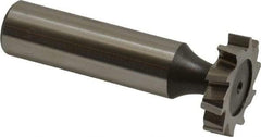 Keo - 7/8" Diam x 3/16" Face Width, High Speed Steel, 10 Teeth, Shank Connection Woodruff Keyseat Cutter - Uncoated, 2-3/16" OAL x 1/2" Shank, Staggered Teeth, ANSI 607, Old Standard 11 - Top Tool & Supply