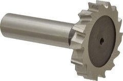 Keo - 1-1/2" Diam x 1/4" Face Width, High Speed Steel, 14 Teeth, Shank Connection Woodruff Keyseat Cutter - Uncoated, 2-1/4" OAL x 1/2" Shank, Staggered Teeth, ANSI 812, Old Standard 24 - Top Tool & Supply