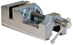 Palmgren - 3" Jaw Opening Capacity x 1-1/2" Throat Depth, Horizontal Drill Press Vise - 2-7/16" Wide Jaw, Stationary Base, Standard Speed, 7-1/2" OAL x 2-9/16" Overall Height, Cast Iron - Top Tool & Supply