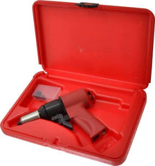 HUCK - 1/8 to 1/4" Pneumatic Rivet Tool Kit - Includes Riveter, 4 Nose Pieces - Top Tool & Supply