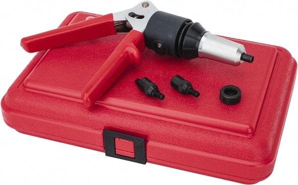 HUCK - #8 to 3/8" Manual Rivet Nut Tool Kit - Includes Nutsetter, 2 Pullup Studs, 2 Driving Anvils - Top Tool & Supply