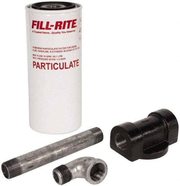 Tuthill - 3/4 Inlet Size, 18 GPM, Pump Filter - 11 Long, 10 Micron Mesh, Cast Iron - Top Tool & Supply