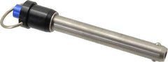 Gibraltar - 5/8" Diam, 4" Usable Length, Ring Handle, Quick Release Pin - Grade 17-4 Stainless Steel, Bright Finish - Top Tool & Supply