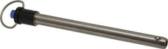 Gibraltar - 1/2" Diam, 5-1/2" Usable Length, Ring Handle, Quick Release Pin - Grade 17-4 Stainless Steel, Bright Finish - Top Tool & Supply