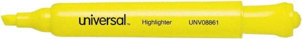 UNIVERSAL - Yellow Highlighter - Chisel Tip, Water Base Ink - Top Tool & Supply