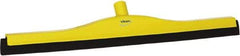 Vikan - 24" Foam Rubber Blade Bench Squeegee - Double Edge, Yellow, Plastic Holder - Top Tool & Supply