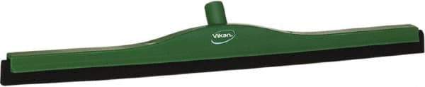 Vikan - 28" Foam Rubber Blade Bench Squeegee - Double Edge, Green, Plastic Holder - Top Tool & Supply