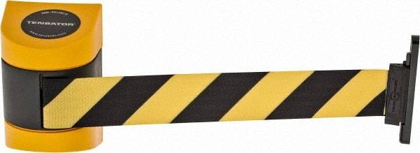 Tensator - 3-1/4" High Wall Mount Tensabarrier - Plastic, Yellow/Black - Top Tool & Supply