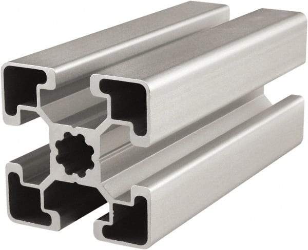 80/20 Inc. - 4 Meters Long x 45 mm Wide x 45 mm Deep, T-Slotted Aluminum Extrusion - Clear Anodized Finish - Top Tool & Supply