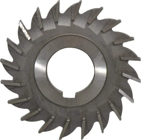 Made in USA - 3" Diam x 1/4" Width of Cut, 20 Teeth, Cobalt Side Milling Cutter - Straight Teeth, Uncoated - Top Tool & Supply