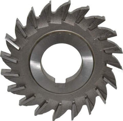 Made in USA - 3" Diam x 3/8" Width of Cut, 20 Teeth, Cobalt Side Milling Cutter - Straight Teeth, Uncoated - Top Tool & Supply