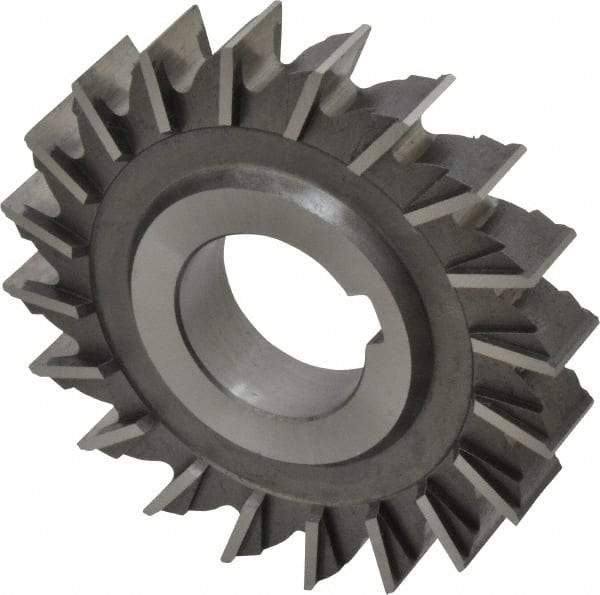 Made in USA - 3" Diam x 1/2" Width of Cut, 20 Teeth, Cobalt Side Milling Cutter - Straight Teeth, Uncoated - Top Tool & Supply