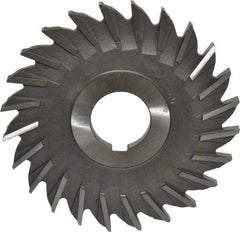 Made in USA - 4" Diam x 1/4" Width of Cut, 24 Teeth, Cobalt Side Milling Cutter - Straight Teeth, Uncoated - Top Tool & Supply