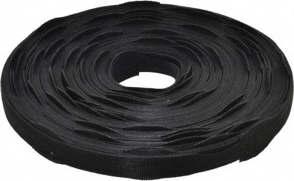 VELCRO Brand - 75 Piece 3/4" Wide x 12" Piece Length, Self Fastening Tie/Strap Hook & Loop Strap - Perforated/Pieces Roll, Black, Printable Surface - Top Tool & Supply