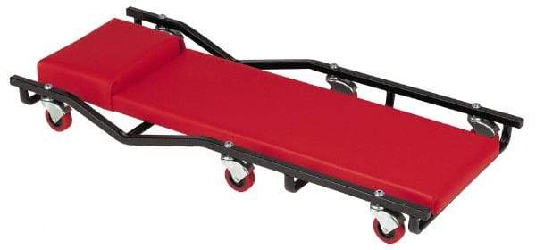 Whiteside - 570 Lb Capacity, 6 Wheel Creeper - Steel, 40" Long x 4.77" Overall Height x 17" Wide - Top Tool & Supply