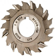 Made in USA - 3" Diam x 5/16" Width of Cut, 18 Teeth, Cobalt Side Milling Cutter - Staggered Teeth, Uncoated - Top Tool & Supply