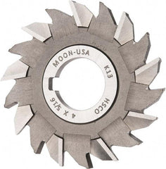 Made in USA - 4" Diam x 5/16" Width of Cut, 18 Teeth, Cobalt Side Milling Cutter - Staggered Teeth, Uncoated - Top Tool & Supply