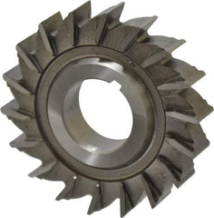 Made in USA - 2-1/2" Diam x 1/2" Width of Cut, 18 Teeth, High Speed Steel Side Milling Cutter - Straight Teeth, Uncoated - Top Tool & Supply