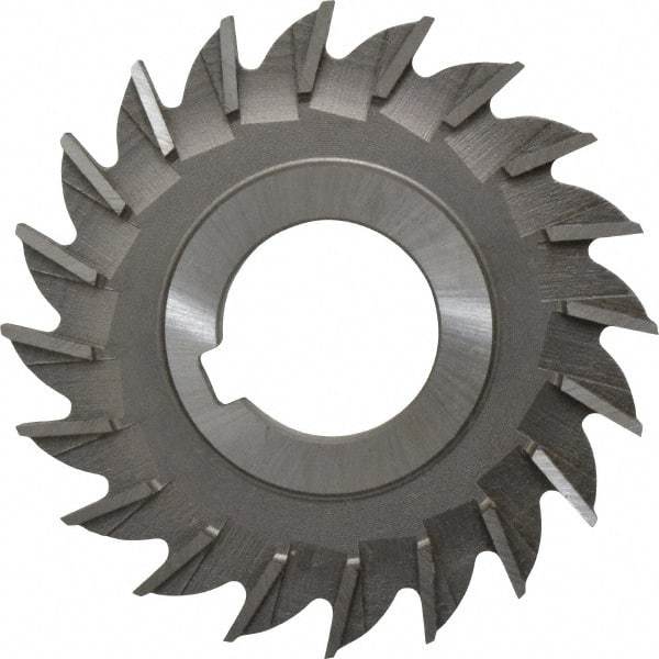 Made in USA - 3" Diam x 1/4" Width of Cut, 20 Teeth, High Speed Steel Side Milling Cutter - Straight Teeth, Uncoated - Top Tool & Supply