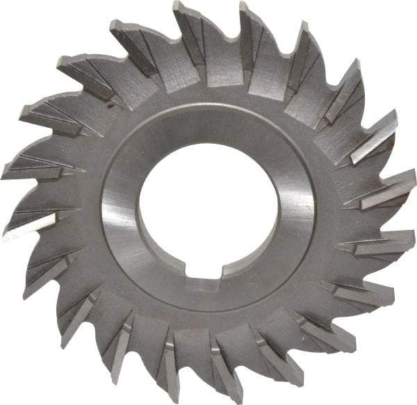 Made in USA - 3" Diam x 9/32" Width of Cut, 20 Teeth, High Speed Steel Side Milling Cutter - Straight Teeth, Uncoated - Top Tool & Supply