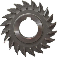 Made in USA - 3" Diam x 3/8" Width of Cut, 20 Teeth, High Speed Steel Side Milling Cutter - Straight Teeth, Uncoated - Top Tool & Supply