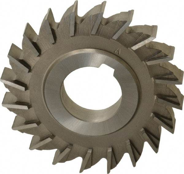 Made in USA - 3" Diam x 7/16" Width of Cut, 20 Teeth, High Speed Steel Side Milling Cutter - Straight Teeth, Uncoated - Top Tool & Supply