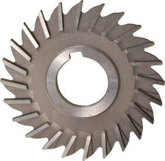 Made in USA - 4" Diam x 3/16" Width of Cut, 24 Teeth, High Speed Steel Side Milling Cutter - Straight Teeth, Uncoated - Top Tool & Supply