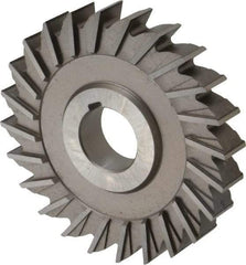 Made in USA - 4" Diam x 5/8" Width of Cut, 24 Teeth, High Speed Steel Side Milling Cutter - Straight Teeth, Uncoated - Top Tool & Supply