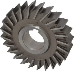 Made in USA - 4" Diam x 7/8" Width of Cut, 24 Teeth, High Speed Steel Side Milling Cutter - Straight Teeth, Uncoated - Top Tool & Supply