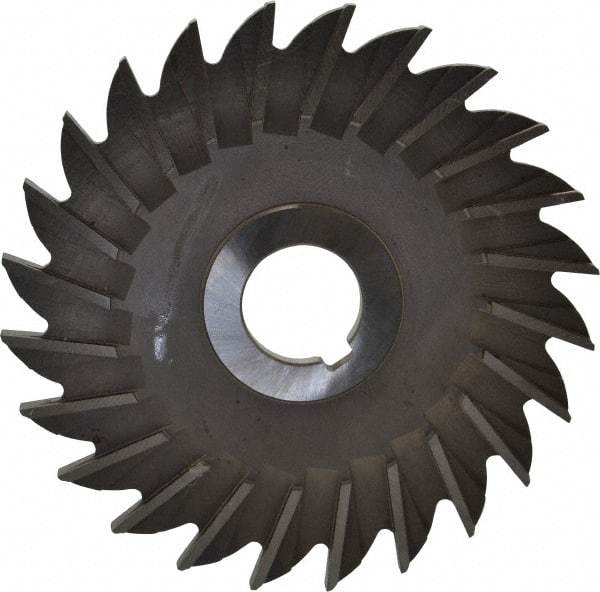 Made in USA - 5" Diam x 1/4" Width of Cut, 24 Teeth, High Speed Steel Side Milling Cutter - Straight Teeth, Uncoated - Top Tool & Supply