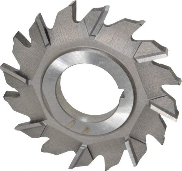 Made in USA - 2-1/2" Diam x 1/4" Width of Cut, 16 Teeth, High Speed Steel Side Milling Cutter - Staggered Teeth, Uncoated - Top Tool & Supply