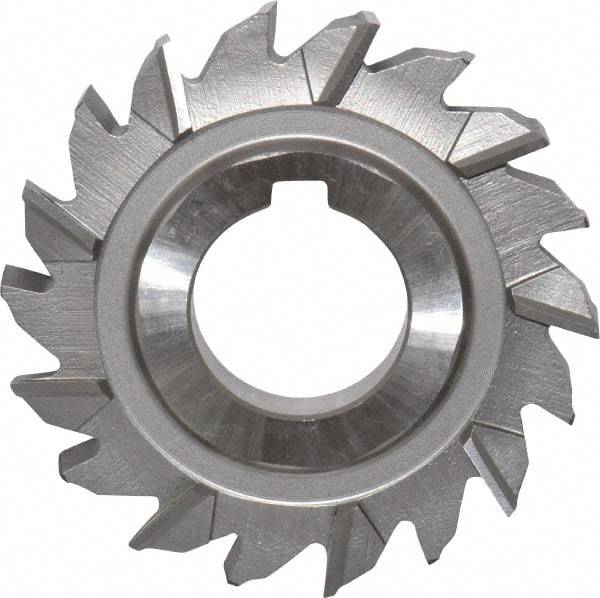 Made in USA - 2-3/4" Diam x 3/8" Width of Cut, 18 Teeth, High Speed Steel Side Milling Cutter - Staggered Teeth, Uncoated - Top Tool & Supply