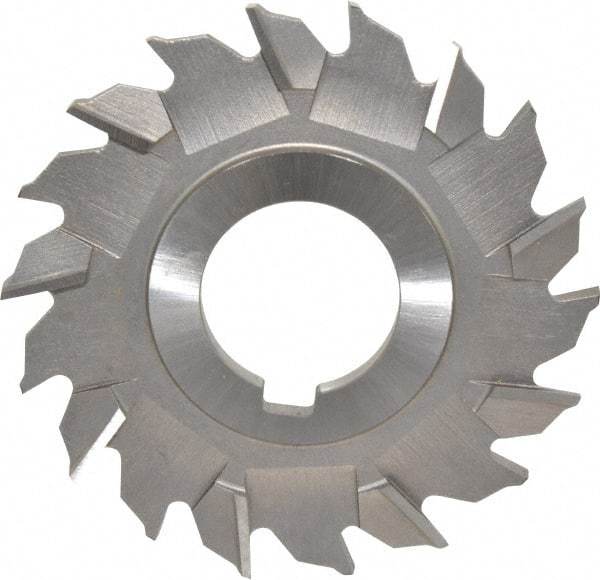 Made in USA - 3" Diam x 3/16" Width of Cut, 18 Teeth, High Speed Steel Side Milling Cutter - Staggered Teeth, Uncoated - Top Tool & Supply