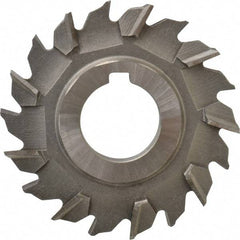 Made in USA - 3" Diam x 5/16" Width of Cut, 18 Teeth, High Speed Steel Side Milling Cutter - Staggered Teeth, Uncoated - Top Tool & Supply