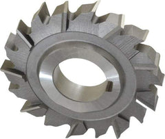 Made in USA - 3" Diam x 1/2" Width of Cut, 18 Teeth, High Speed Steel Side Milling Cutter - Staggered Teeth, Uncoated - Top Tool & Supply