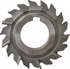 Made in USA - 3" Diam x 1/2" Width of Cut, 18 Teeth, High Speed Steel Side Milling Cutter - Staggered Teeth, Uncoated - Top Tool & Supply