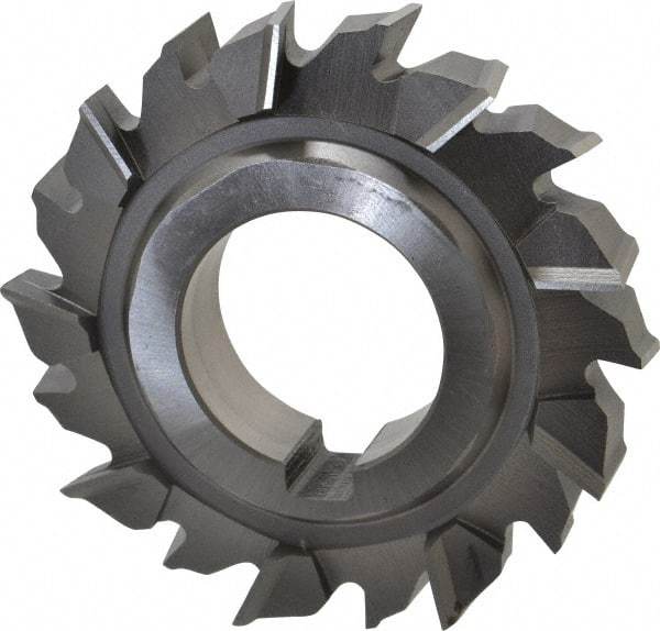 Made in USA - 3" Diam x 5/8" Width of Cut, 18 Teeth, High Speed Steel Side Milling Cutter - Staggered Teeth, Uncoated - Top Tool & Supply