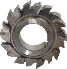 Made in USA - 3" Diam x 3/4" Width of Cut, 18 Teeth, High Speed Steel Side Milling Cutter - Staggered Teeth, Uncoated - Top Tool & Supply