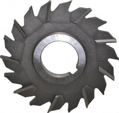 Made in USA - 4" Diam x 5/16" Width of Cut, 18 Teeth, High Speed Steel Side Milling Cutter - Staggered Teeth, Uncoated - Top Tool & Supply