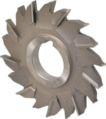 Made in USA - 4" Diam x 3/8" Width of Cut, 18 Teeth, High Speed Steel Side Milling Cutter - Staggered Teeth, Uncoated - Top Tool & Supply