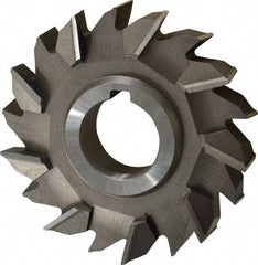 Made in USA - 4" Diam x 3/4" Width of Cut, 18 Teeth, High Speed Steel Side Milling Cutter - Staggered Teeth, Uncoated - Top Tool & Supply